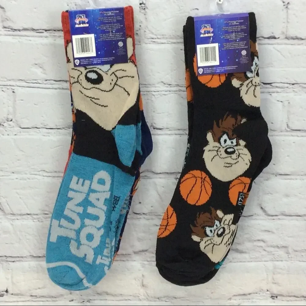 Space Jam Tune Squad Crew Socks Fits Men's Shoe Size 6-12 Bundle of 6 Pairs NWT